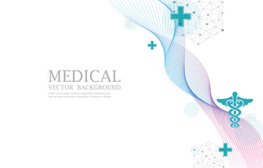 Abstract vector medical wallpaper.futristic.medical icons.white background.