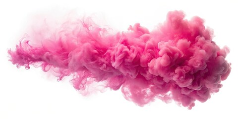 Fototapeta premium Pink smoke cloud isolated on background, pink, smoke, cloud, isolated,background, abstract, soft, pastel, airy, ethereal, dreamy