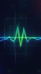 Naklejka premium Visualizing Rhythmic Waves: Abstract Motion Graphics, Energy Flow, Neon Hues