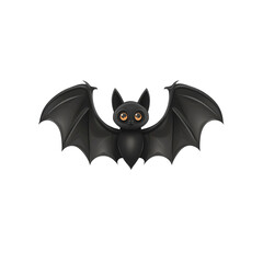 Adorable Cartoon Bat with Big Eyes - Halloween Design Element