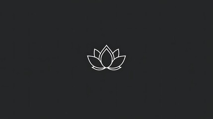 Minimalist Line Art Lotus Flower Design