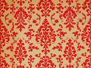 Fototapeta premium Elegant red damask pattern background perfect for luxury designs, backdrop, decoration