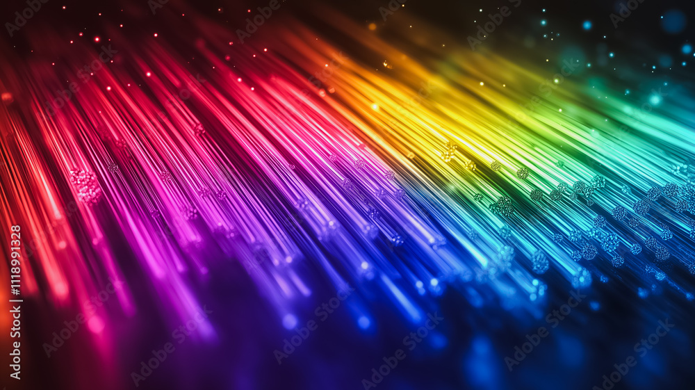 Poster a colorful, abstract image of light and color. the image is a representation of the spectrum of colo