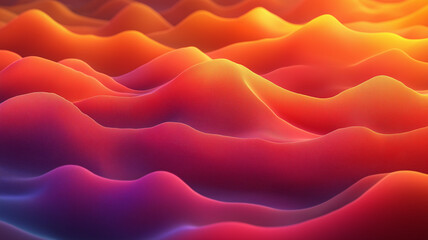 Obraz premium A colorful, abstract image of a red and orange wave. The image is full of texture and he is a digital creation. Scene is vibrant and energetic, with the colors