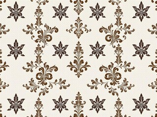 Plaster background with intricate floral pattern design, white, floral