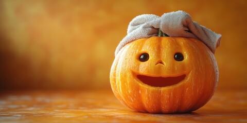 Pumpkin Spa Facial Skincare Advertisement Humorous Treatment for October and November Special Sales