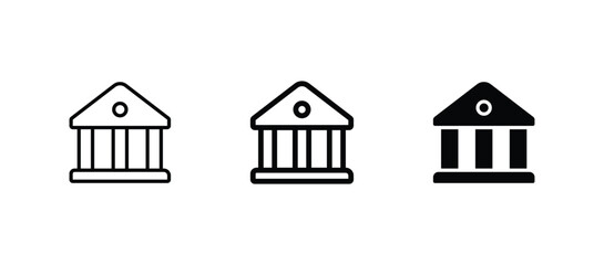 Bank building icon vector. bank symbol icon	