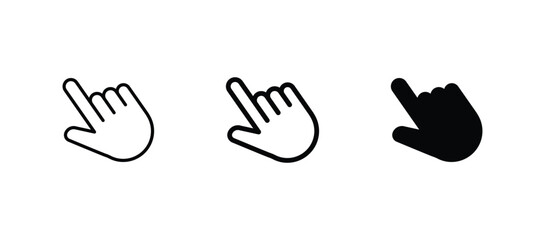 Obraz premium pointing hand click icon. Click cursor Vector icon 