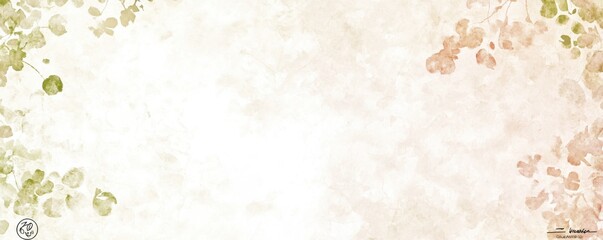 A soft, abstract background featuring delicate floral elements in muted colors.