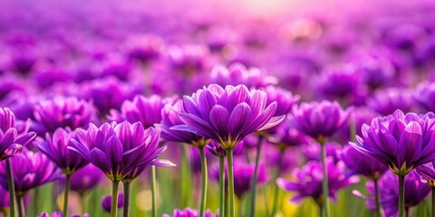 Field of vibrant purple flowers in full bloom, purple, flowers, nature, field, outdoors, blooming, colorful, meadow, landscape, spring