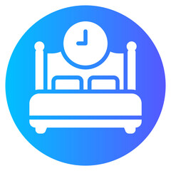 double bed gradient icon