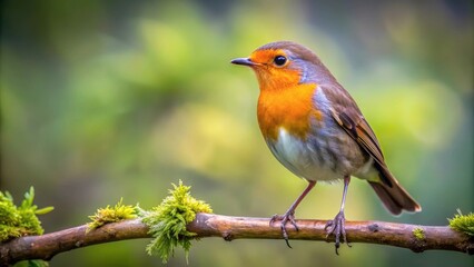 Fototapeta premium Zaunk?nig bird perched on a tree branch, Zaunk?nig, bird, perched, tree, branch, wildlife, nature, small