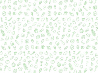 野菜果物キノコの壁紙イラスト