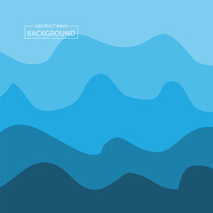 Water Wave Background Design, Abstract Vector Blue Ocean Walpaper Template