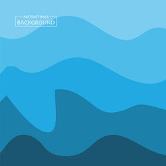 Water Wave Background Design, Abstract Vector Blue Ocean Walpaper Template