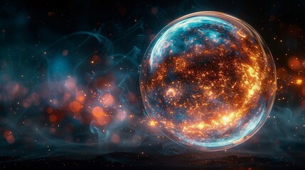 抽象的でエネルギーに満ちた明るい球体14