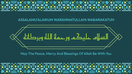 Islamic Greetings in Arabic Text and Their Meanings on Kufi Style