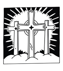 Christian element silhouette vector