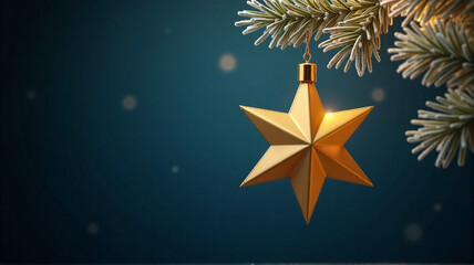 Fototapeta premium golden christmas star