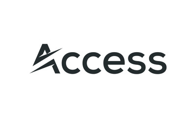 typography font access logo design graphic vector template