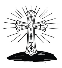 Christian element silhouette vector