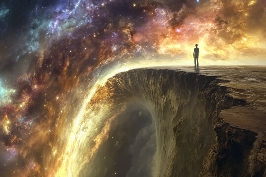 Dual existence: An artistic depiction of a parallel universe, blending abstract elements and surreal visuals, highlighting the enigmatic nature of alternate dimensions.