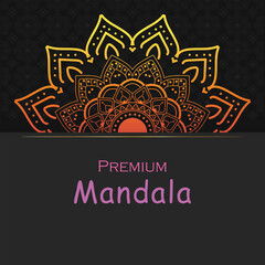 Decorative Colorful Editable Mandala Design 