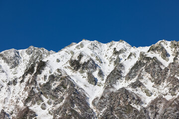 snow covered mountains