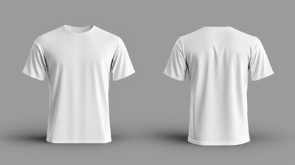 Showcasing minimalist white t-shirt design studio setting product photography neutral background