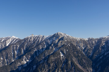 snow covered mountains