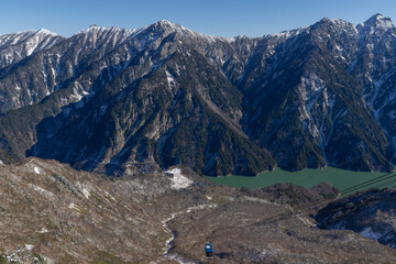mountain landscape with snow