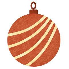 Obraz premium red christmas ball