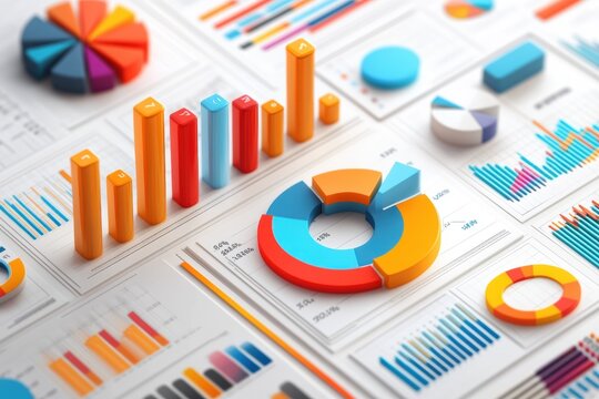 Business analysis charts office environment infographic content data visualization perspective insights on performance trends