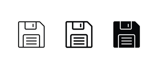 Floppy disk icon set vector illustration