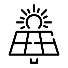 solar panel Line Icon