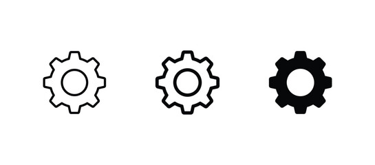 Gear icon set. gear Settings icon vector Illustration	