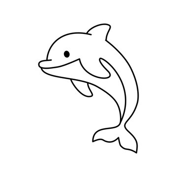 recommend clip art: dolphin outline
