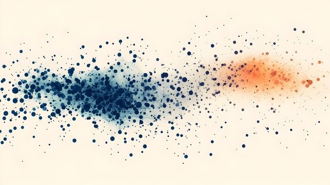 A scatter plot of companies comparing profit margins to market share within a sector