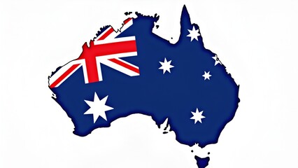 country map flag australian flag on the wind with white background lovely nation flags