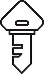 Key Icon Line Illustration
