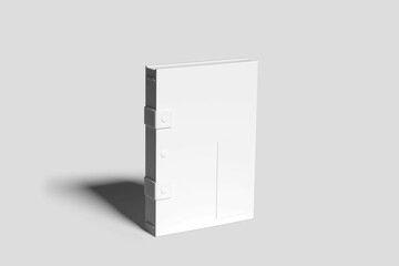 Blank book mockup with grey background to showcase your design to clients
