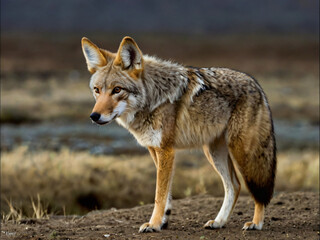 Fototapeta premium walking coyote