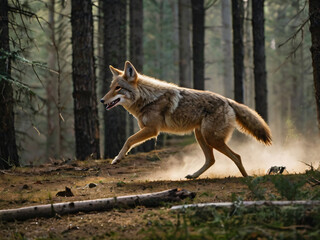 Fototapeta premium coyote running