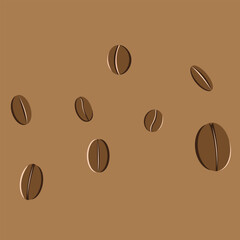  Coffee beans vector illustration