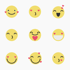 love emoji set for social media and chat