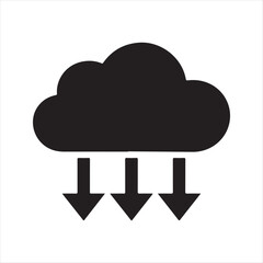 Cloud with upload/download arrows. The download and upload to the cloud icon.
