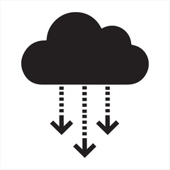Cloud with upload/download arrows. The download and upload to the cloud icon.