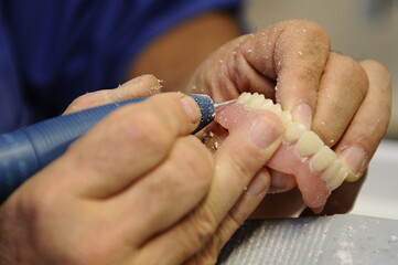 closeup on hands of a worker