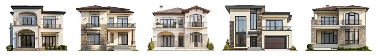 Fototapeta premium PNG Contemporary house set on transparent background