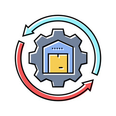 inventory management business process color icon vector. inventory management business process sign. isolated symbol illustration